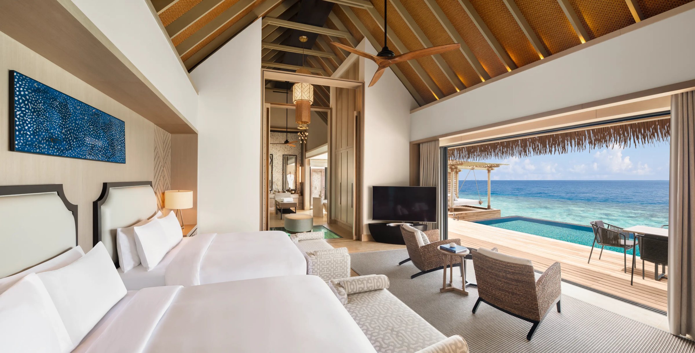 Two Queen Bedded Grand Overwater Villa with Pool